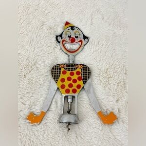 Carlo Gemelli vintage clown bottle opener. Corkscrew wine bottle opener